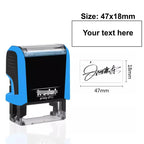Customizable Self-Inking Rectangular Personalized Name Signature Laser Engraved Rubber Stamp