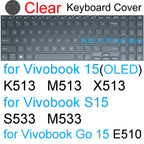 Keyboard Cover for ASUS Vivobook 15 Pro 15X OLED GO S S15 N6506 S5507 S5506 M5506 X1505 M1505 K3504 Silicone Protector Skin Case