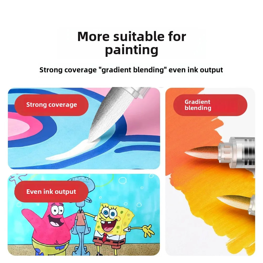 12/24/36/48Colors/set Acrylic Marker Pen Paint Brush Pen Painting Coloring Pen DIY Graffiti Art Making School and Office Supplie