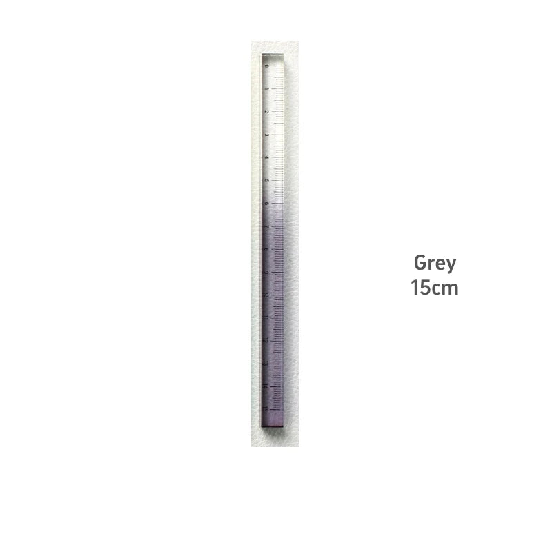 1pcs Colorful Clear Straight Ruler 15cm Four Edges Acrylic Transparent Gradient Lightweight Measuring Tools for Students A7795