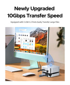 UGREEN USB HUB Docking Station for Mac Mini M4 M4 Pro M.2 NVMe SSD 8TB Max 10Gbps USB-A&C Ports SD&TF 170MB/s USB Splitter Dock