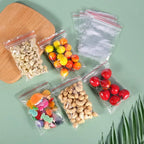 500/100pcs Self Sealed Bags Plastic Storage Bag for Jewelry Food Pills Transparent Zipper Storage Bag Package Pouches Wholesale