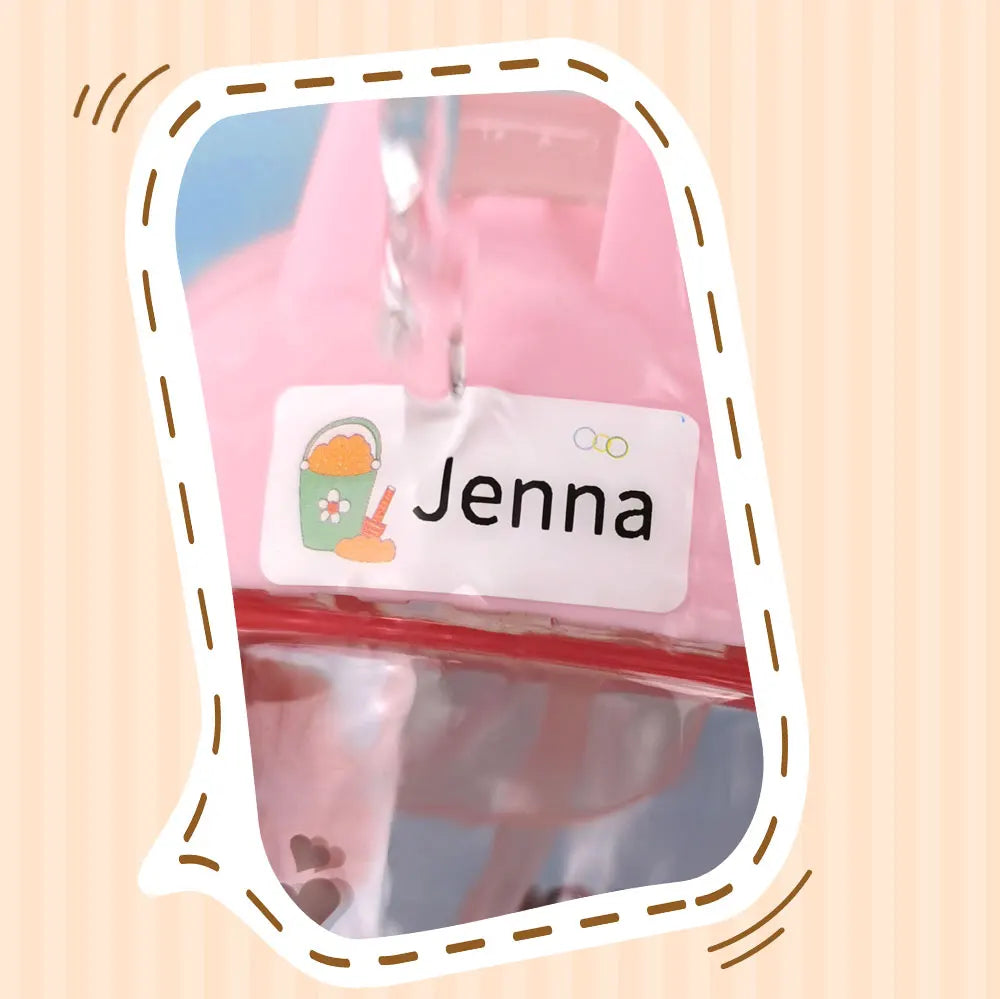 Custom Hebrew Waterproof Self-adhesive Baby Name Sticker Personalized Kids School Label Kindergarten Stationery Tag