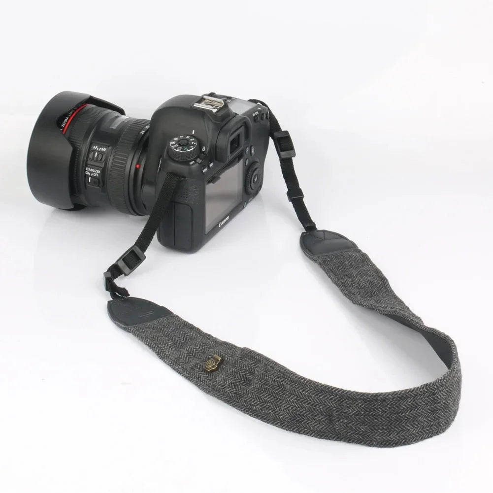 Portable Camera Strap Adjustable Cotton Leather Camera Shoulder Neck Strap Belt For Sony/ Nikon Camera Belt For DSLR Digital SLR