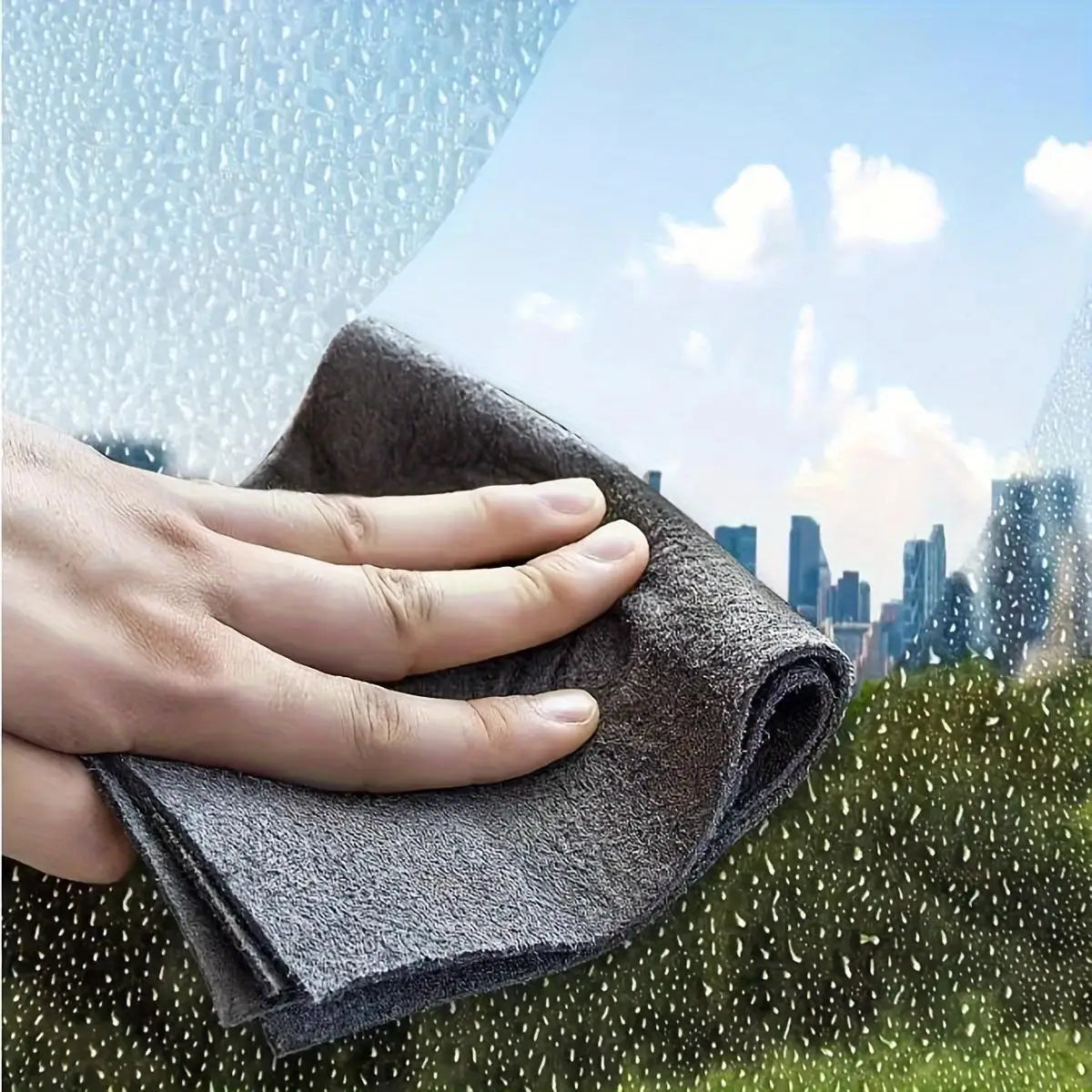 Thick Magic Cleaning Cloth,Stripe-Free Miracle Cleaning Cloth,Reusable Microfiber Cleaning Cloth,Mirror Glasses No-Scratch Cloth