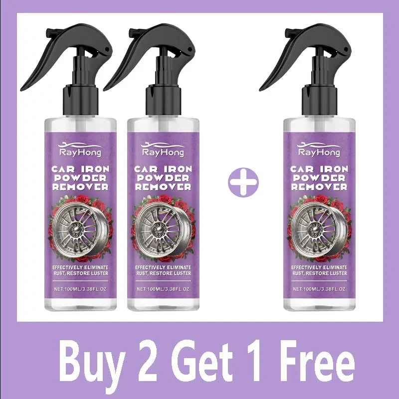 Car Paint & Wheel Iron Particles Powder Cleaning Super Rust Dust Remover Spray Metal Surface Defender Auto Rim Cleaner