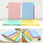 A4 Letter Size 5 Pocket Plastic Accordion File Folder Snap Closure Heavy Duty Dust Resistant Paper Organizer for Professional