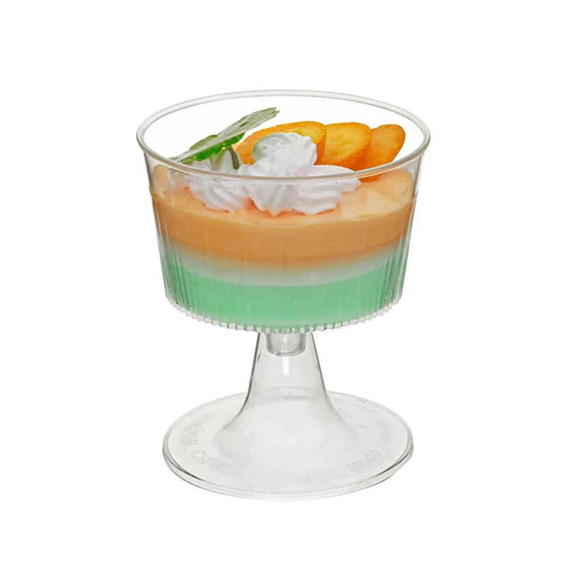 10Pcs Disposable Plastic Dessert Cup Ice Cream Cup Small Wine Cup Perfect For Fruit Ice Cream Pudding Wedding Party Decoration