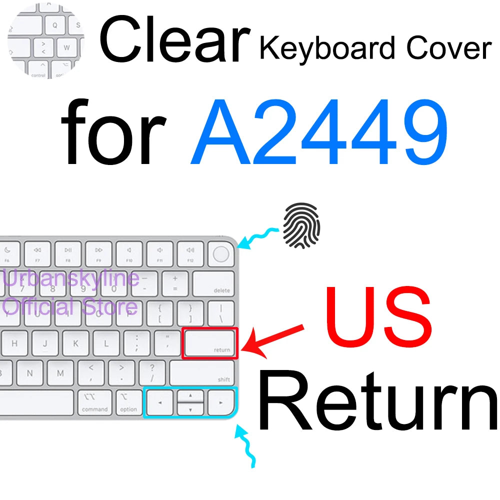 Keyboard Cover for iMac Magic A2449 A2450 A2520 A1644 A1843 A1314 A1243 Bluetooth Silicone Protector Skin Case for Apple G6