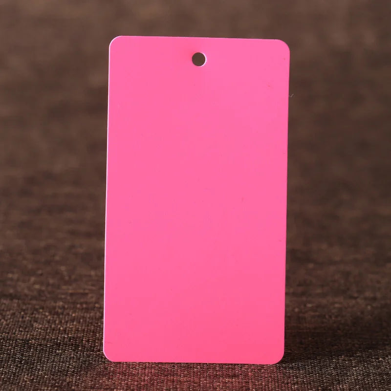 100 pcs 5X9 cm Stock Blank PVC Square Hang Tag/Price Tag/Colorful Waterproof Plastic Tag/Clothing Tag/DIY Gift Tag