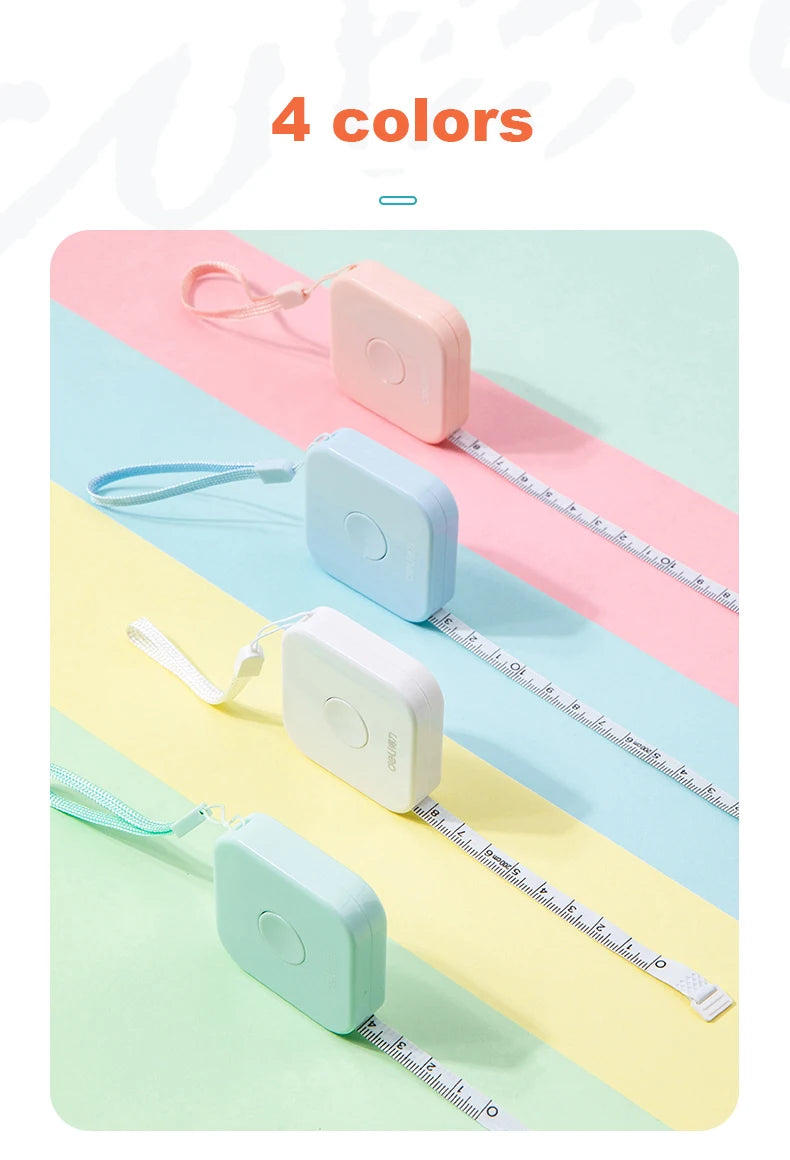 Deli 1/2pcs 2m Measure Tape Soft Rulers Double Scale Sewing Flexible Ruler for Kids Aldult Height Waist Measuring Tailor Ruler