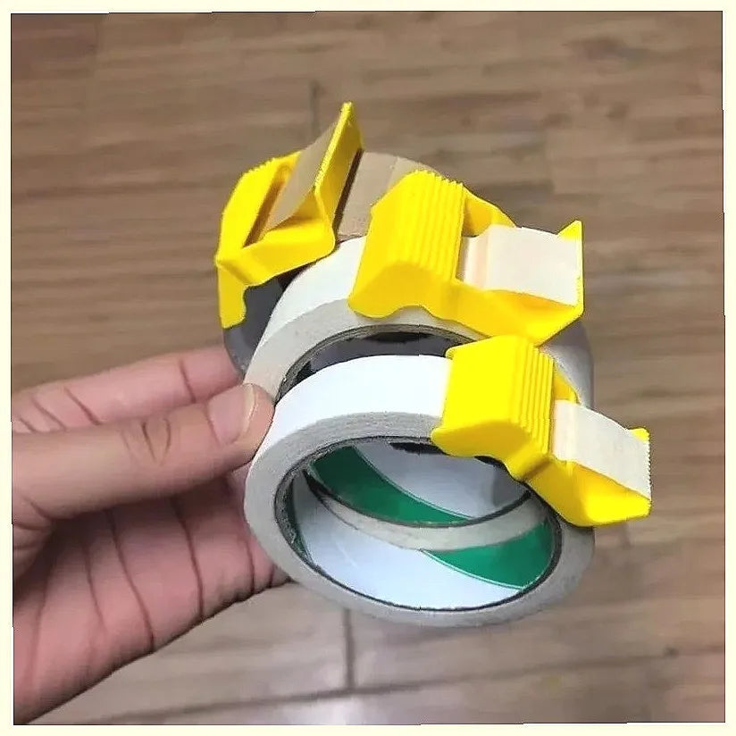 3-Pack Portable Tape Cutter Dispenser for Painter Craftsman DIY Craft Easy Tape Divider