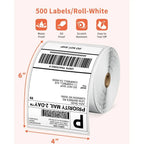 100x150mm Thermal Label Sticker Roll A6 Size Shipping Label Sticker Roll Adhesive Paper for Phomemo PM-241BT/D520/246S Printer