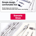 Stainless Steel Multifunctional Drafting Drawing Compass/Lead Core Math Geometry Circles Tool Durable Supplies 8600 / 8601