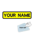 1PC 10cmX2.5cm Custom Personalized Name Embroidered Patch Number Stripes Badge Tags Armband Iron On Backing Hook & Loop Backing