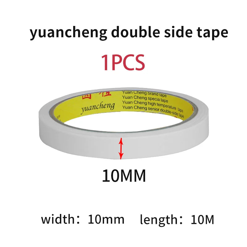 10M White Double Sided Tape Ultra-thin High-adhesive Super Strong Hand Tearable Tape 5-40mm Wide for Crafting And Packaging