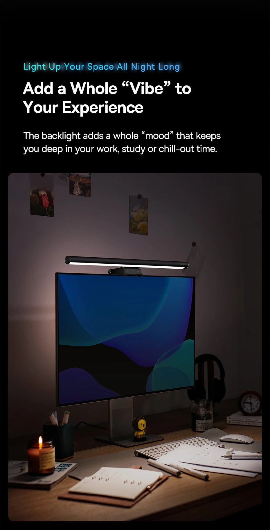 Baseus Screen Light Desk Lamp Computer Light Screen Hanging Light New Table Lamp LCD Monitor Laptop Light USB Study Read Lamp