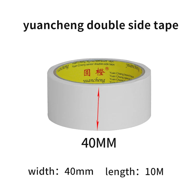 10M White Double Sided Tape Ultra-thin High-adhesive Super Strong Hand Tearable Tape 5-40mm Wide for Crafting And Packaging