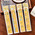 Cute Panda Magnetic Bookmark Ruler Student Creative Flexible Ruler 15cm Cartoon Rabbit Bear Capybara Magnetic Straight Ruler