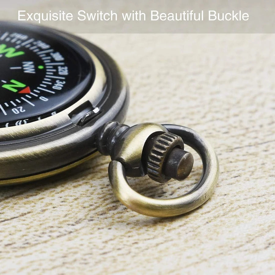 Classic Retro Compass Flip Pocket Watch Compass Suitable For Hiking, Camping, Driving, Rowing, Gift Collection