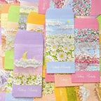 100Pcs Colorful Printing daily romance life envelope pink daisy Office Paper Envelopes Oil painting School Supplies 175*88mm