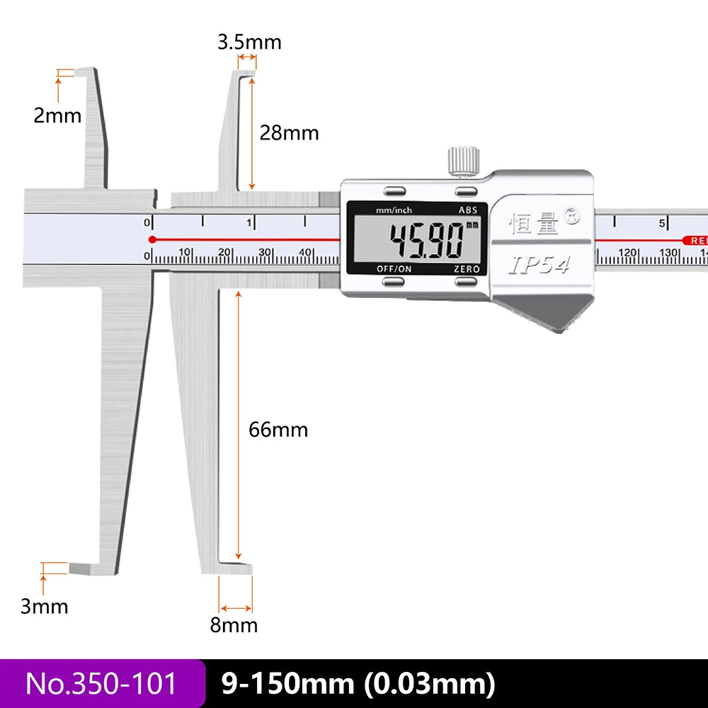 Double Inner Groove Vernier Digital Caliper 0.01mm Inner Groove Electronic Vernier Caliper Inner Hole Diameter Measurement Tool