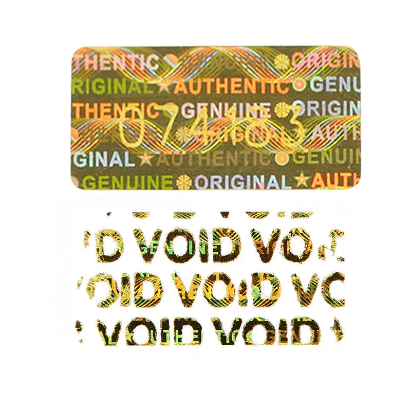 280pcs, Hologram Tamper Proof Stickers，Security Sealing Label ，Warranty Void Sticker， Unique  Serial Number， 20x10mm