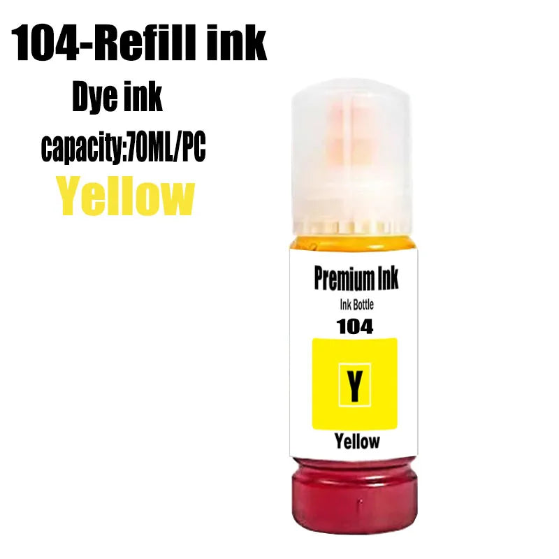 104 Premium Color Compatible Bulk Bottle Water Based Refill Ink For Epson ECOTANK ET-2821 ET-2825 ET-2826 ET-2830 Printer