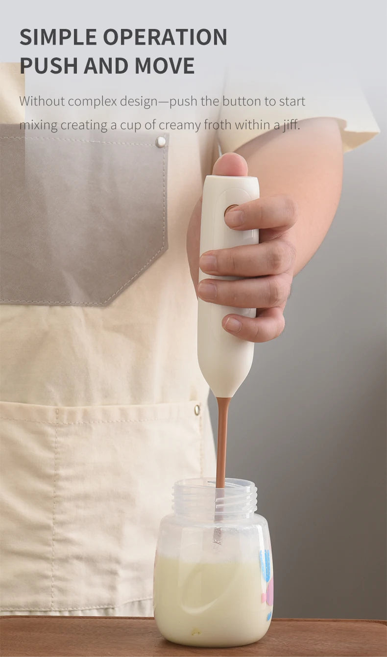 Kitchen Powerful Stirrer Milk Frother Handheld Foam Maker for Lattes,Whisk Drink Mixer for Coffee Electric Egg Beater