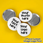 Custom Personalized Tinplate Pins With Text And Picture Printing As Metal Lapel Badge For Custom Brooches For Friends Wholesale