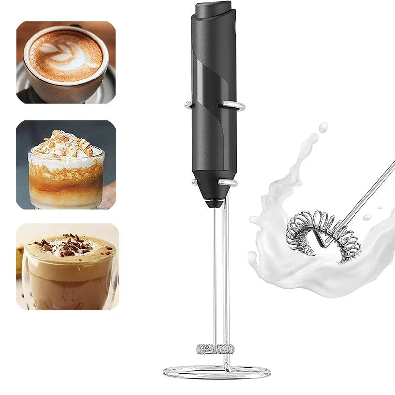 Wireless Electric Coffee Frother, Portable Stirrer, Battery Powered Mini Frother, Egg Beater, Cream Frother