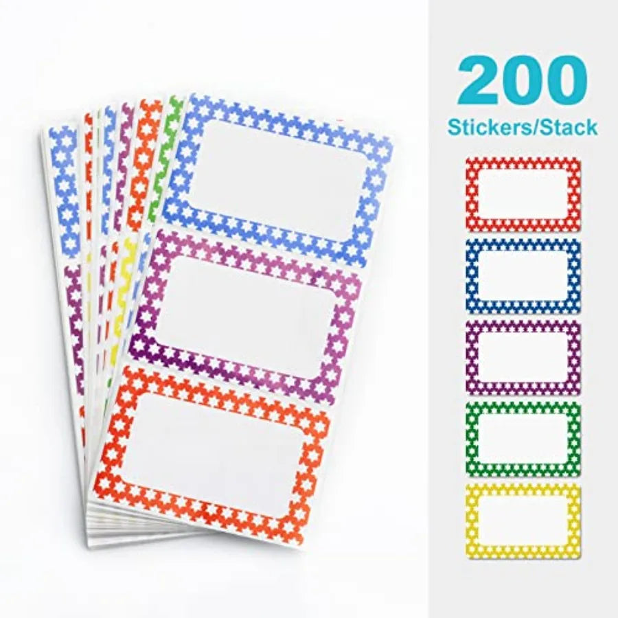 Colorful Plain Tags 3.5 x 2.25 for Office Meetings School Home Events Parties Durable Easy to Use Multipurpose Labels