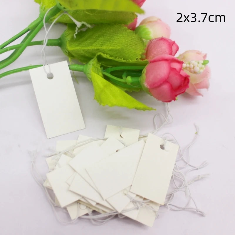 100 pieces of large-sized jewelry price tags, paper price tags, price tags, gold and silver border price tags