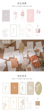 30Pcs Colorful Flower Plant Texture Card Stock Craft Paper Junk Journal Ephemera Forest Leaf Scrapbooking Material Paper Pack
