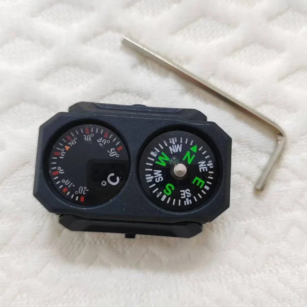 3/5Pcs RCompass Thermometer Combo 2 in 1 Tactical Airsoft AR15 M4 M16 Compact Navigation Thermometer for 20mm Rail Gun Accessory