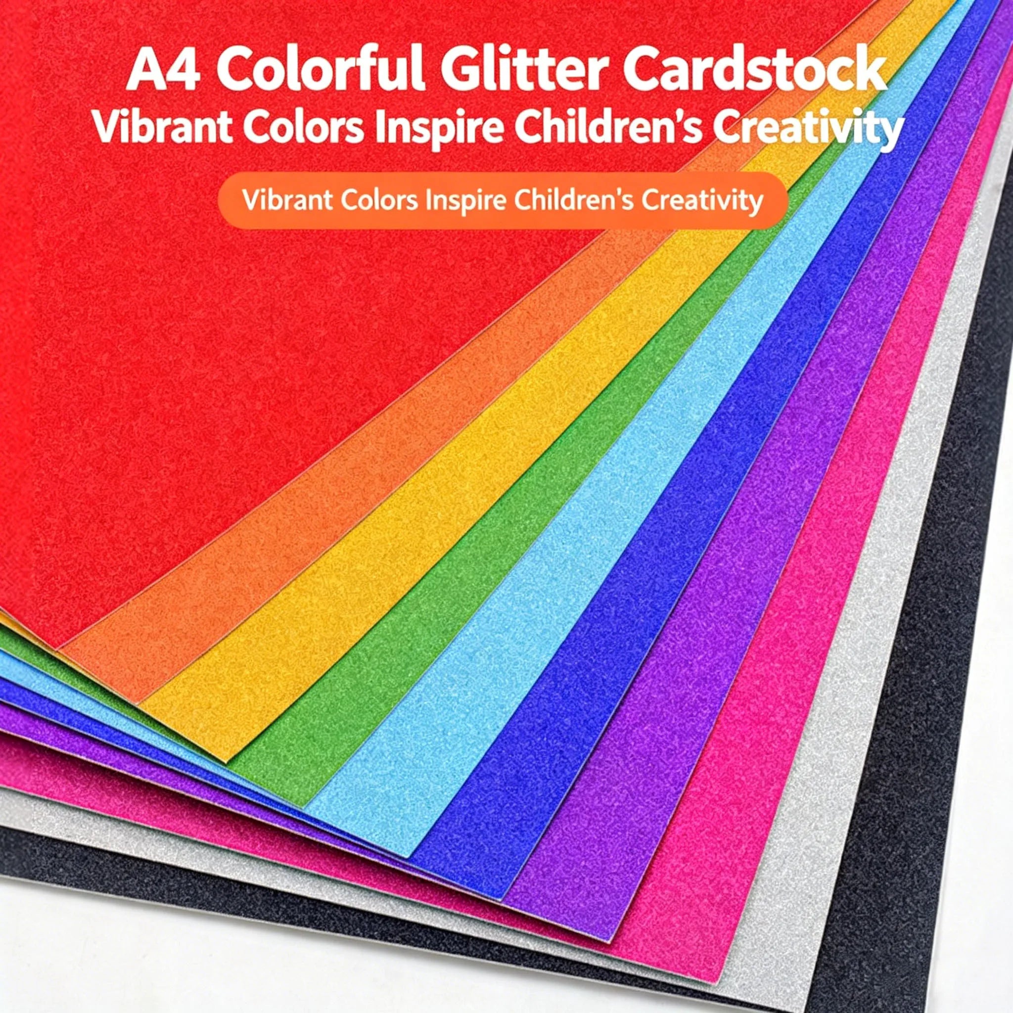 A4 Glitter Cardstock Paper Assorted Colors Shiny Paper DIY Scrapbooking Card Making Wedding Party Decor Handmade Supplies