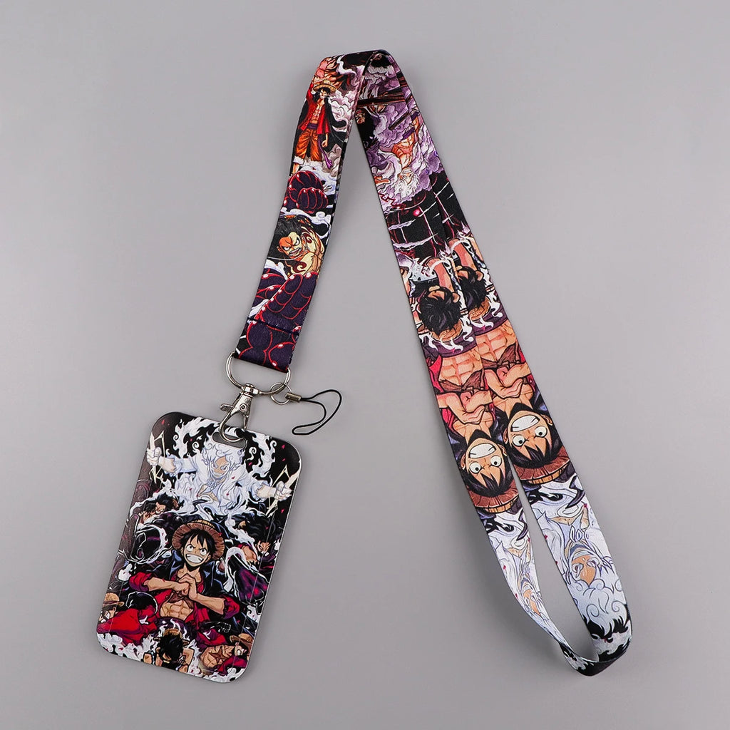 Zoro Lanyard Anime Pirate Card Holder Neck Strap for Key ID Card Phone Straps Badge Holder Keyrings Cosplay Accessories Gifts