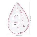 5PCS Multifunctional French Curve Ruler Soft Plastic Patchwork Ruler Measure Dressmaking Drawing Template Craft Sewing Tools