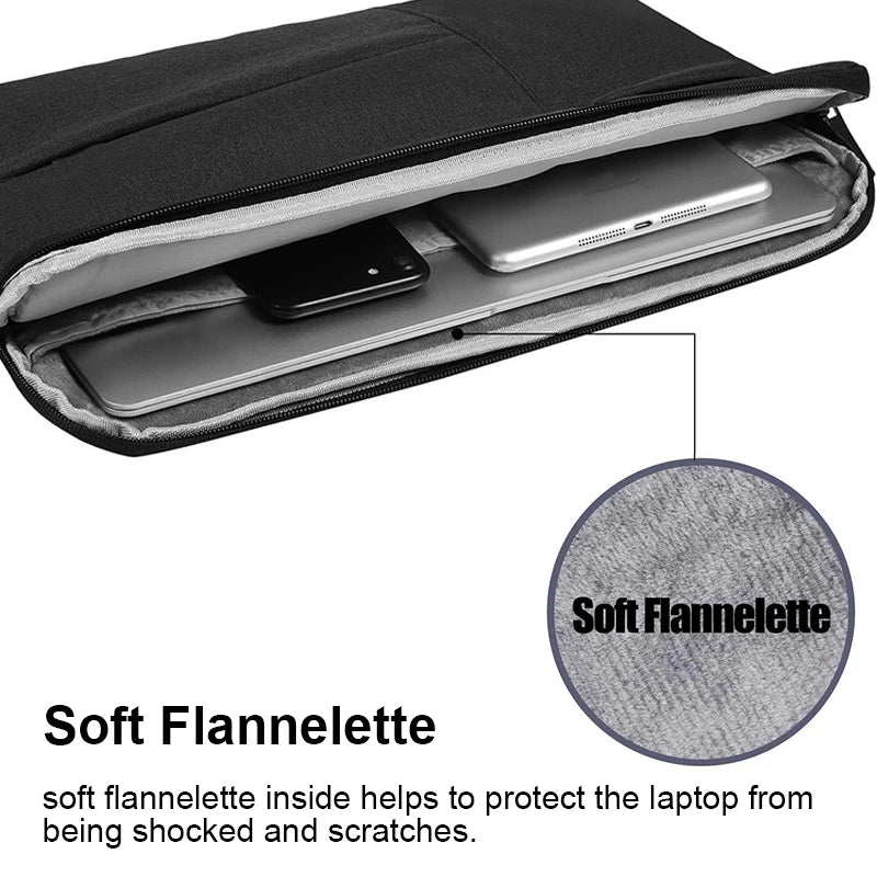 Portable Laptop Bag 11 12 13 14 15 Sleeve Case 13.3 15.4 15.6 Inch For Huawei Macbook Air Pro Redmi MacBook Dell PC Case Cover