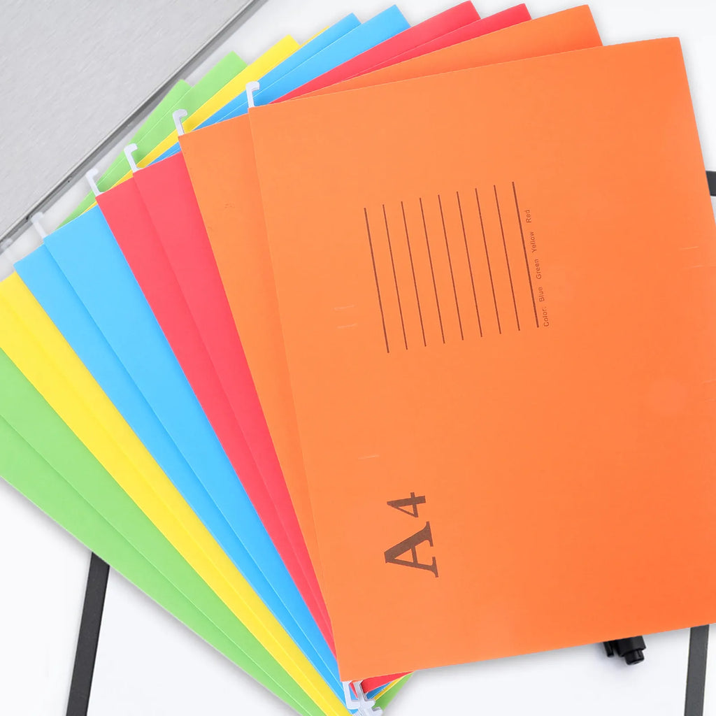 10Pcs A4 File Folder Hanging File Holder Suspension Organizer Colorful Office Document Storage Wide Archive