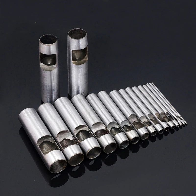 1piece 45# Steel Hole Punch Tool Snap Button Rivets Punch Setter Hand Tool Steel Spike Studs for Leather Craft Garment Shoes
