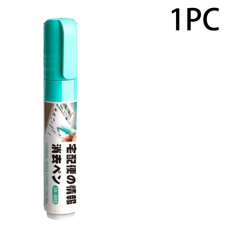 Thermal Paper Correction Fluid – Quick-Drying Privacy Protection Pen for Erasing/Obscuring Text on Shipping Labels(1/3pcs)