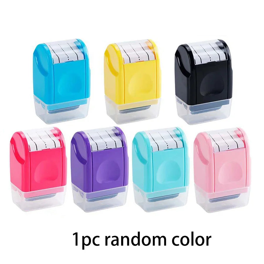 1pc Plastic Confidential Stamp Identity Protection Roller Stamps Express Privacy Data Guard Information Identity Address Blocker