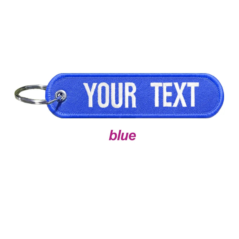 Personalized Keychain with Name Patch, Embroidery Text, Key-Ring Accessory for a Tag Customized Gift