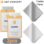 K&F CONCEPT 6*7inch Premium Microfiber Cleaning Cloths Lens Cleaning Cloth for Camera Lenses, Eyeglasses, Phone Screens, Cameras