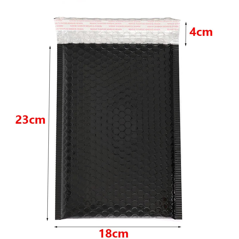 50PCS Aluminized Film Bubble Mailer Gold Mailing Envelope Waterproof Courier Bag Padded Bubble Envelopes Pack Bag for Shipping