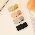 1pc Heavy-Duty Metal Pen Clip with Spring - Secure Grip Notebook Paper Clip, Minimalist Desk Organizer for School, Office