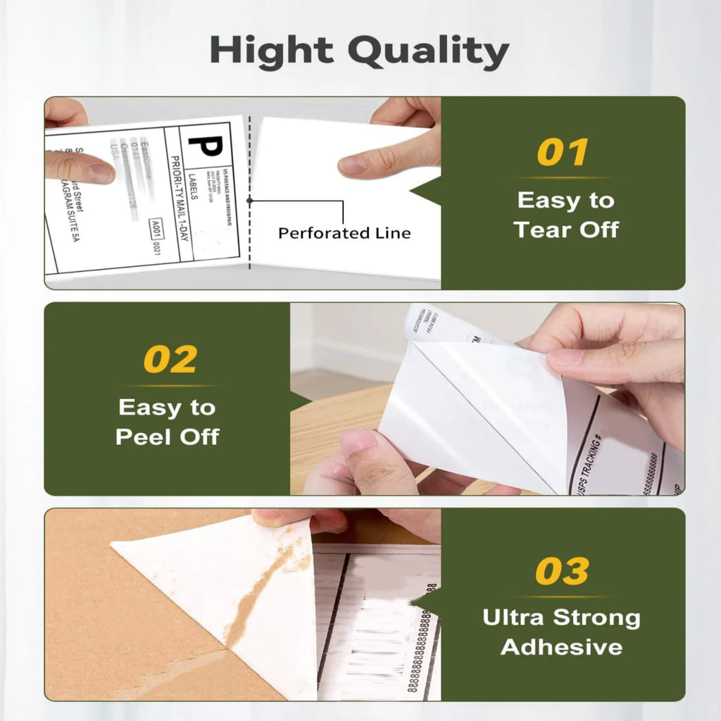 4X6 Thermal Labels Paper 100/500PCS Adhesive Stickers Shipping Labels For Desktop Thermal Printer DHL UPS Express LOGO Barcode