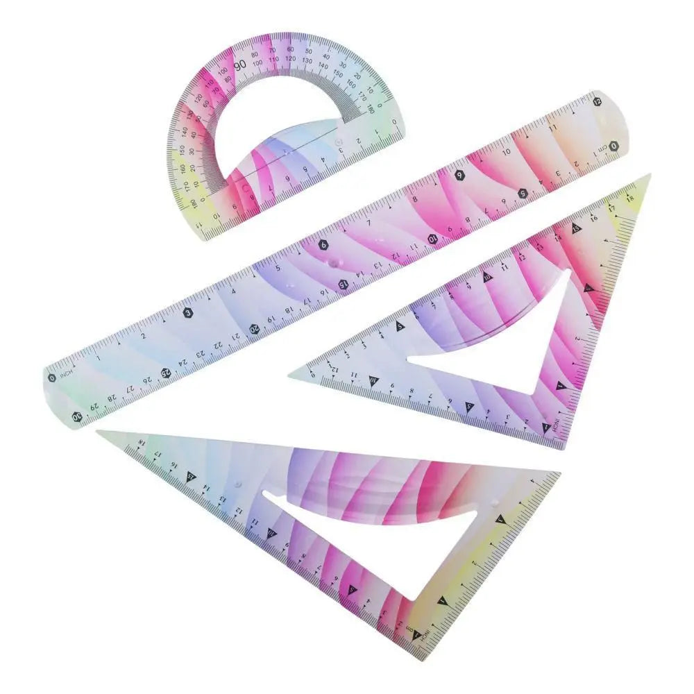 Durable Plastic Soft Ruler Set Flexible 20/30CM Straight Ruler Drawing Measuring Tools Freely Bendable Measuring Ruler Gift