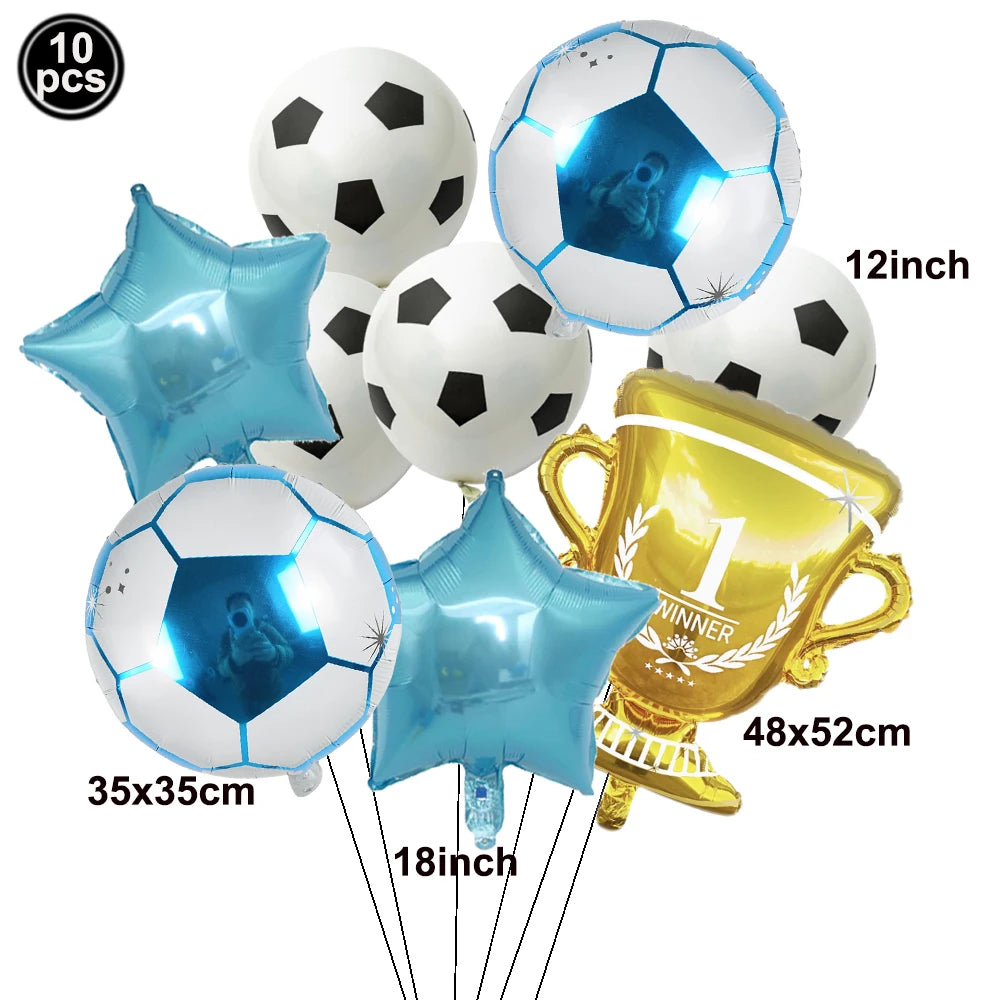 Soccer Party Disposable Tableware Paper Plates Cups Napkins Tablecloth Soccer Birthday Party Decoration